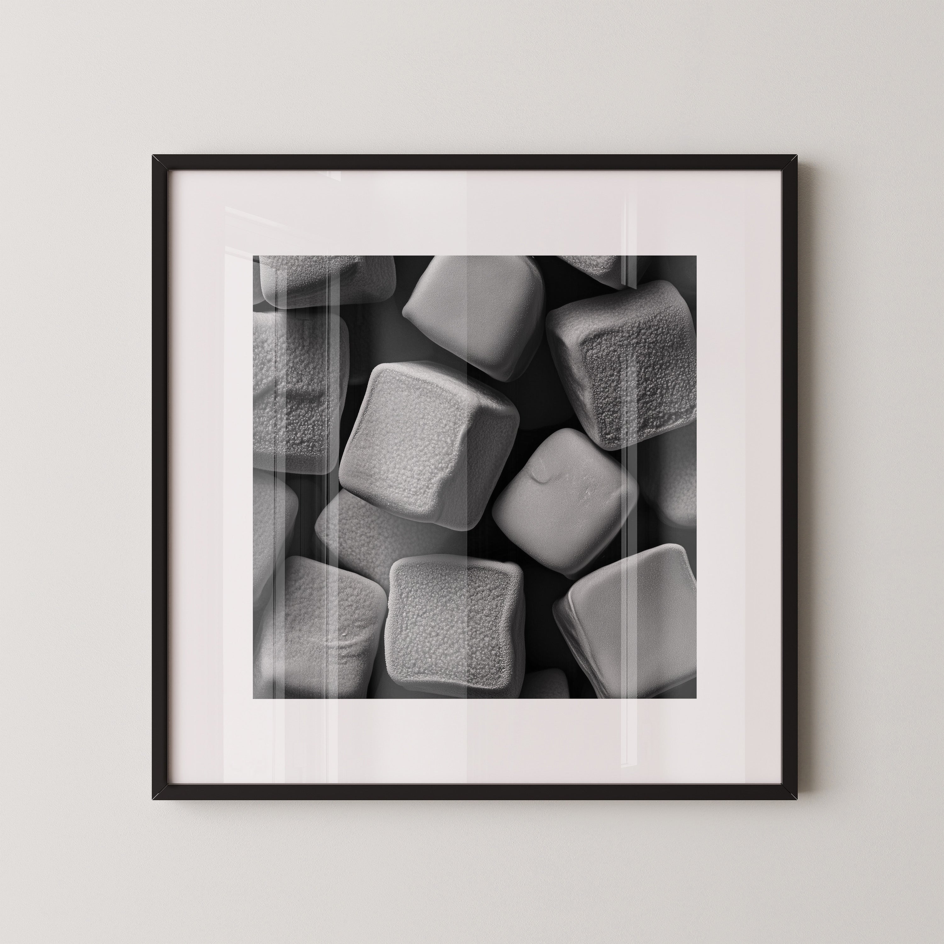 Zuckerwürfel Textur Schwarzweiß