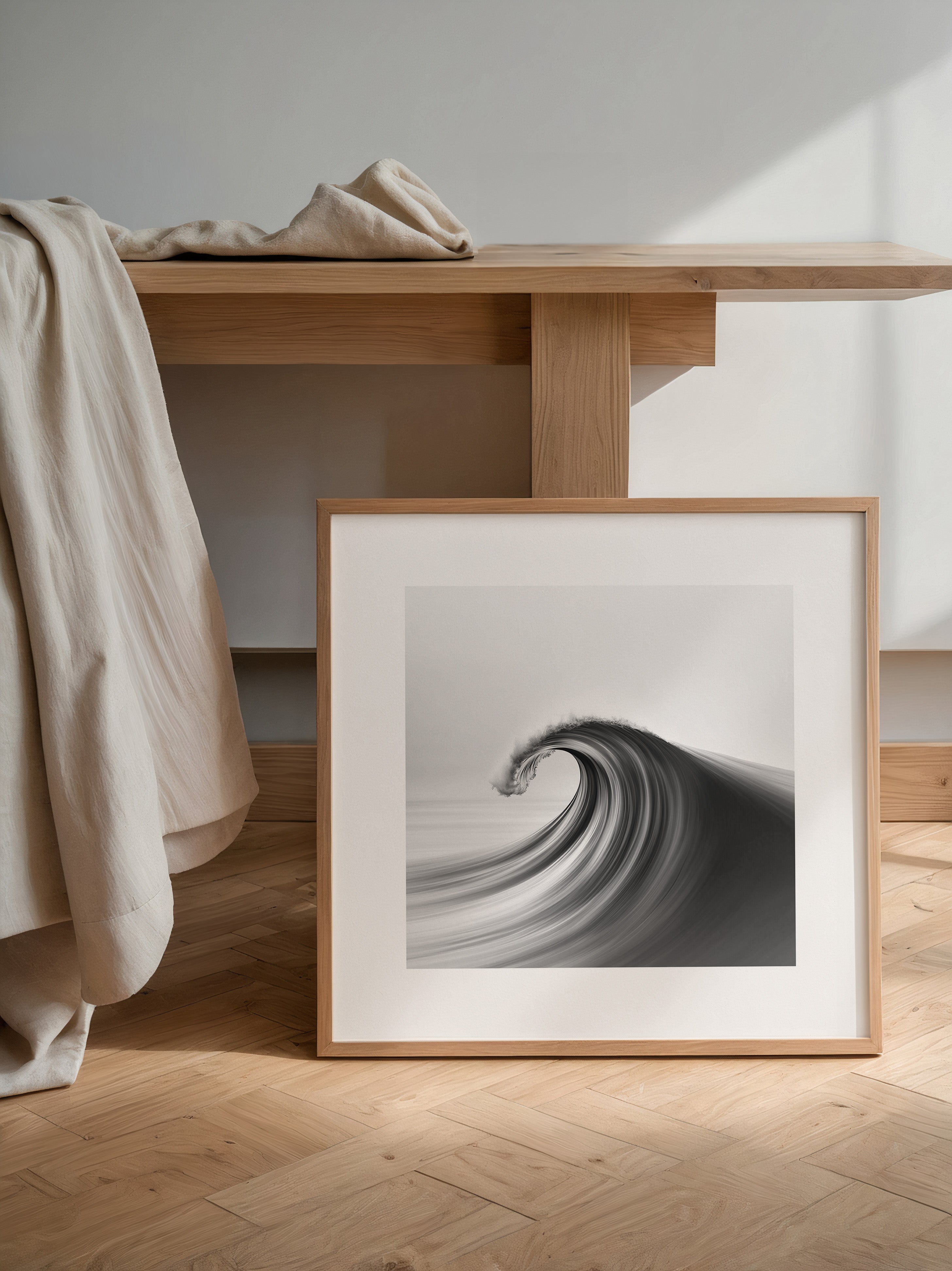 Welle abstrakt Schwarzweiß