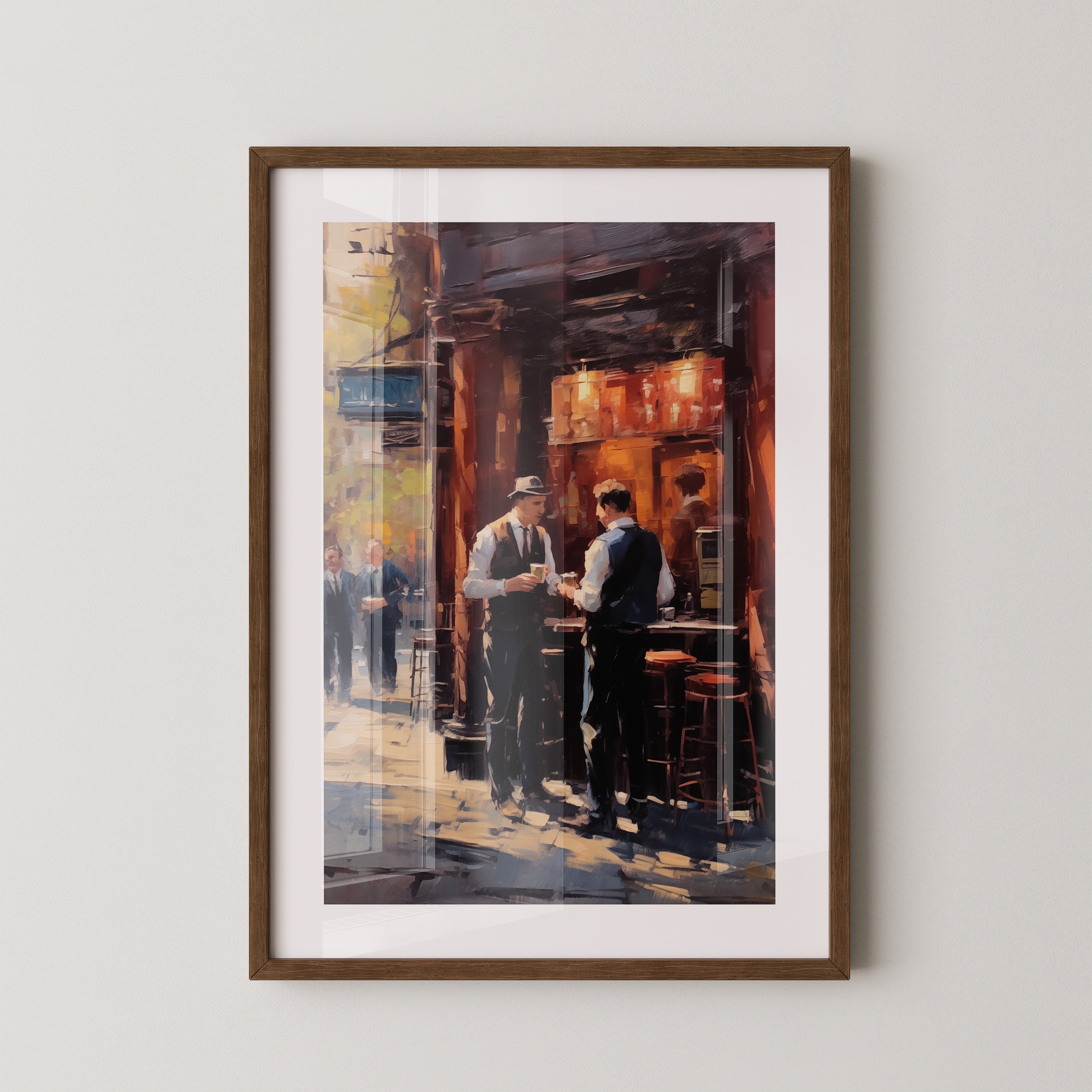 Café Szene Männer Vintage Stil