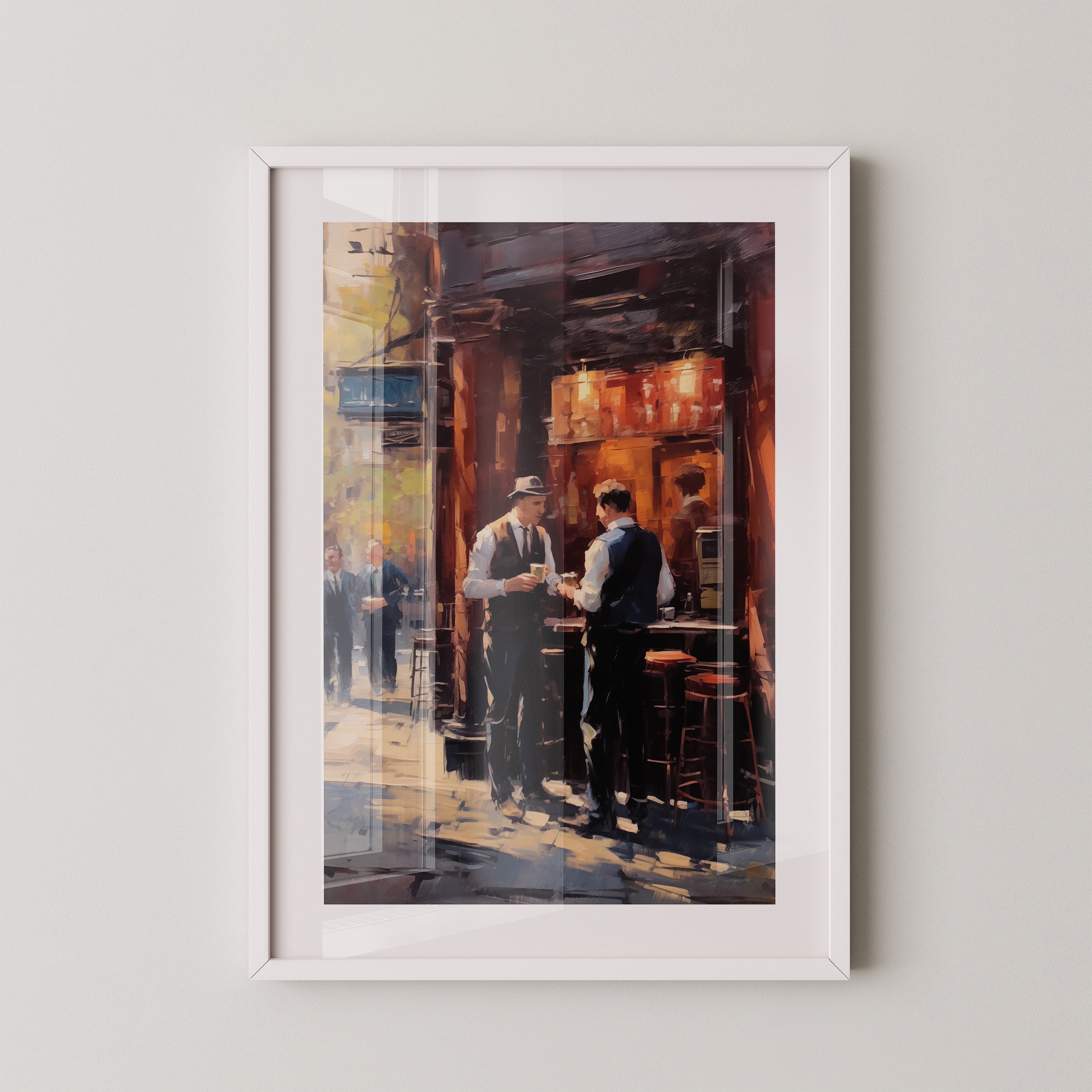 Café Szene Männer Vintage Stil