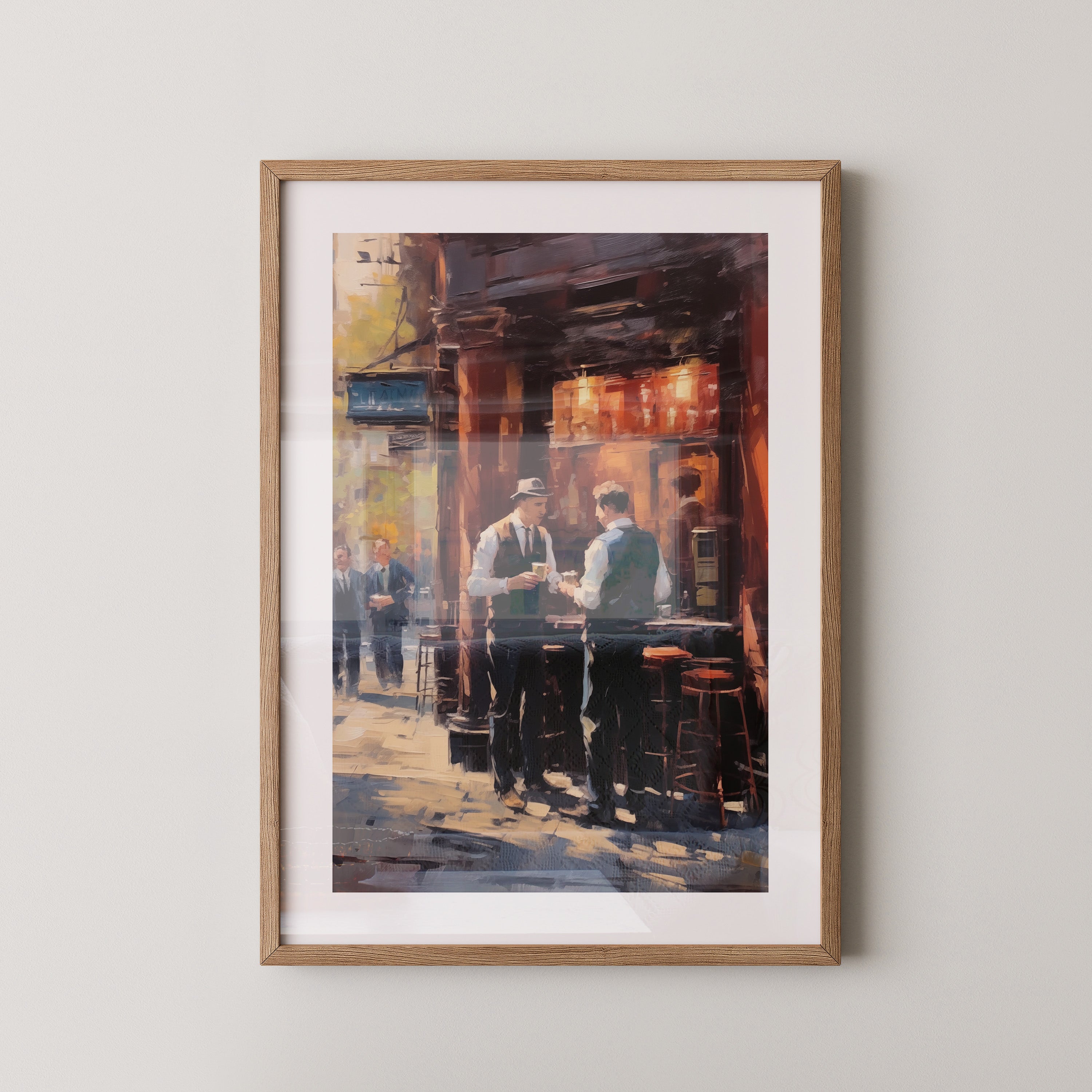 Café Szene Männer Vintage Stil