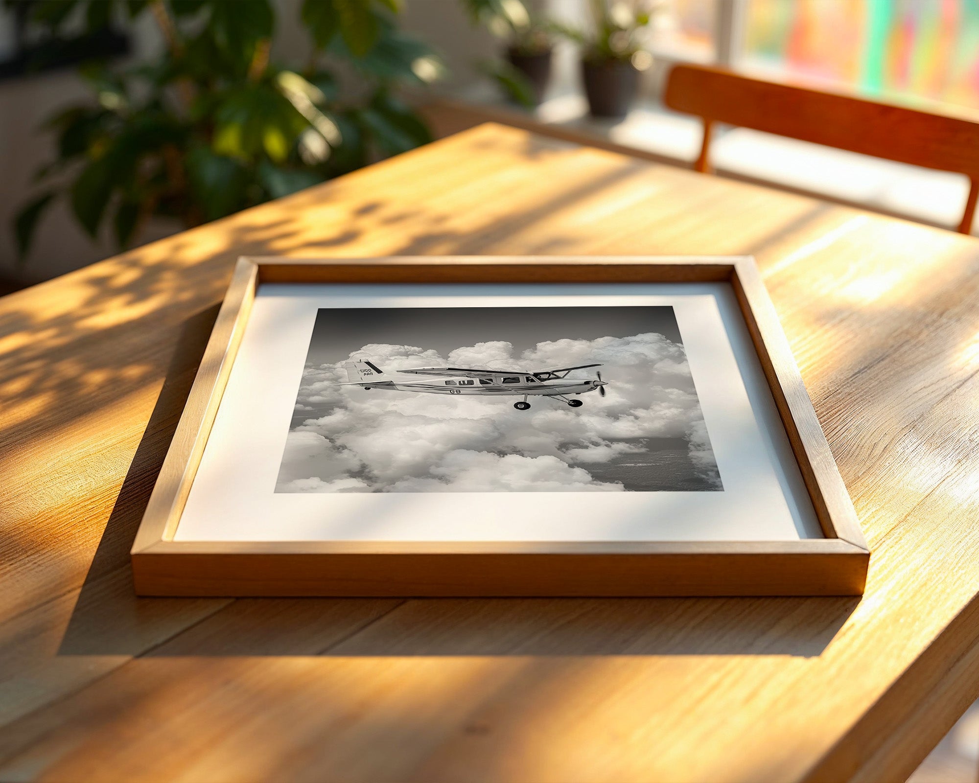 Flugzeug Wolken Schwarzweiß