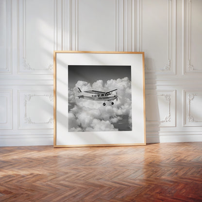 Flugzeug Wolken Schwarzweiß