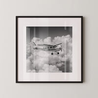 Flugzeug Wolken Schwarzweiß