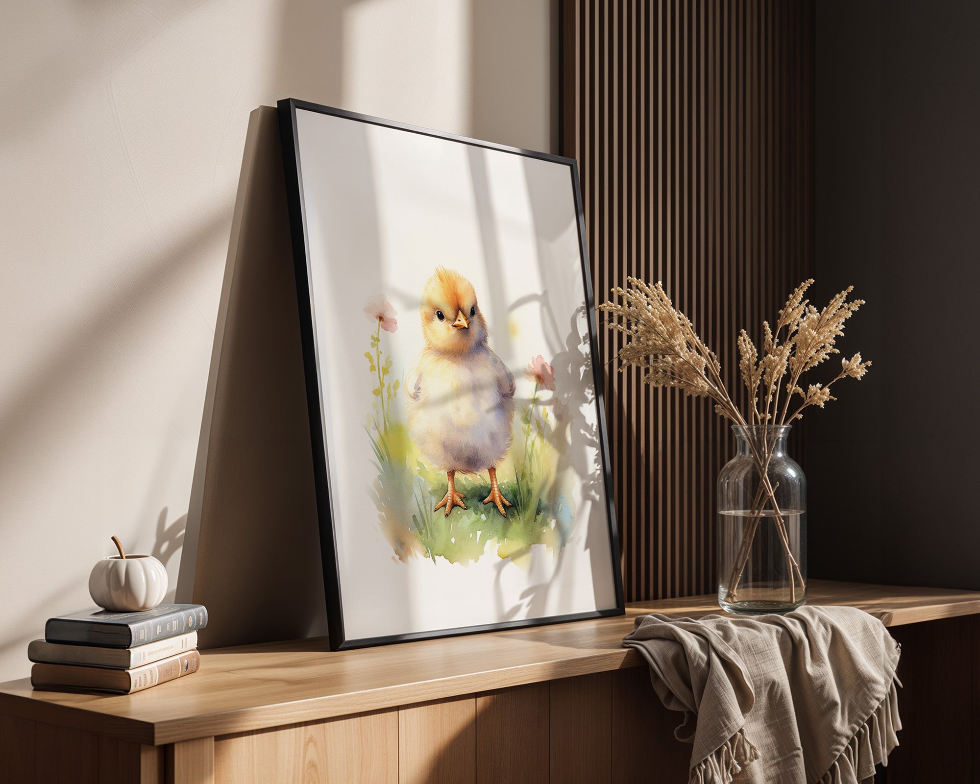 Küken Wiese Aquarelloptik