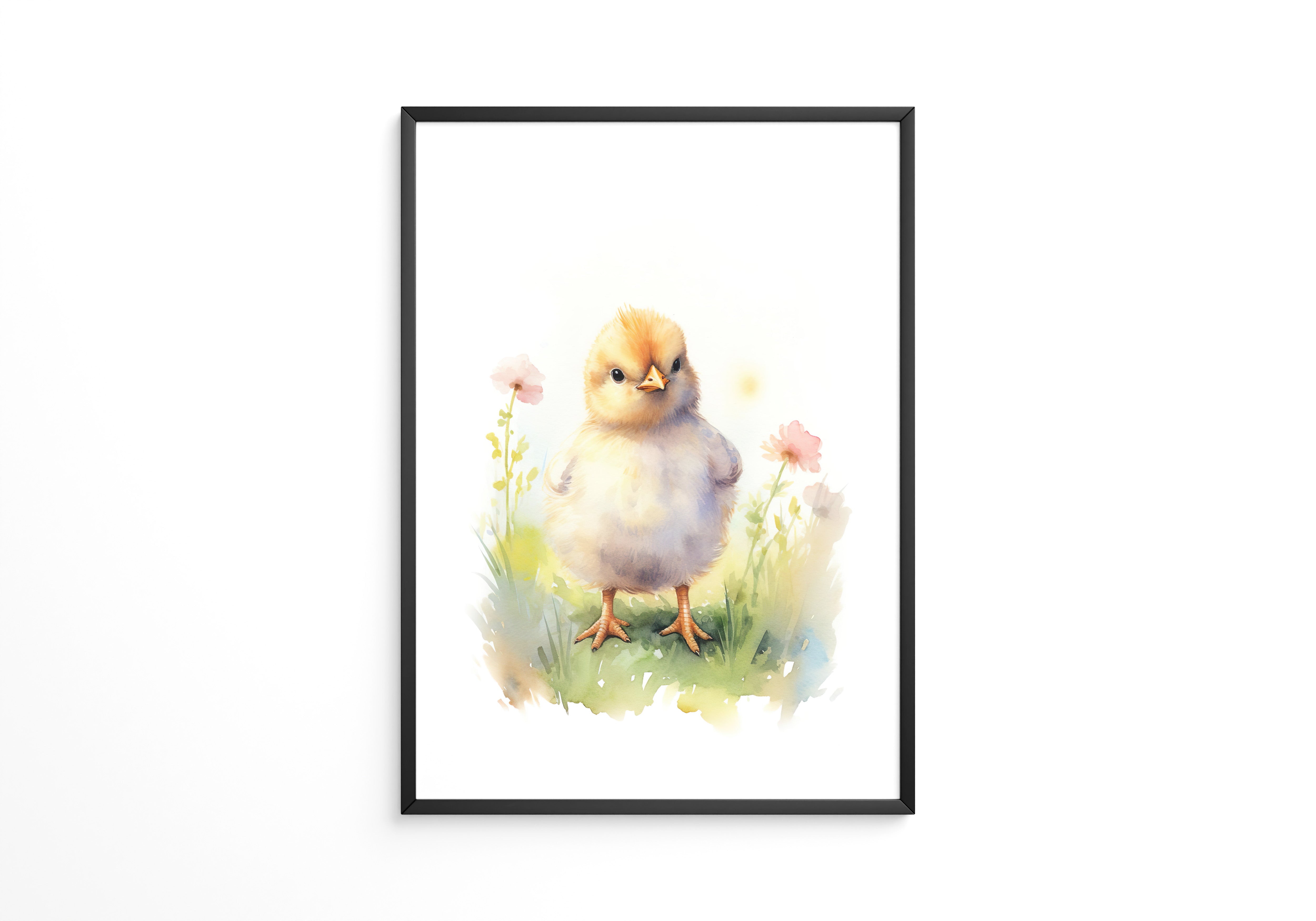 Küken Wiese Aquarelloptik