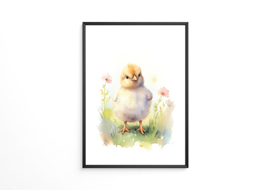 Küken Wiese Aquarelloptik