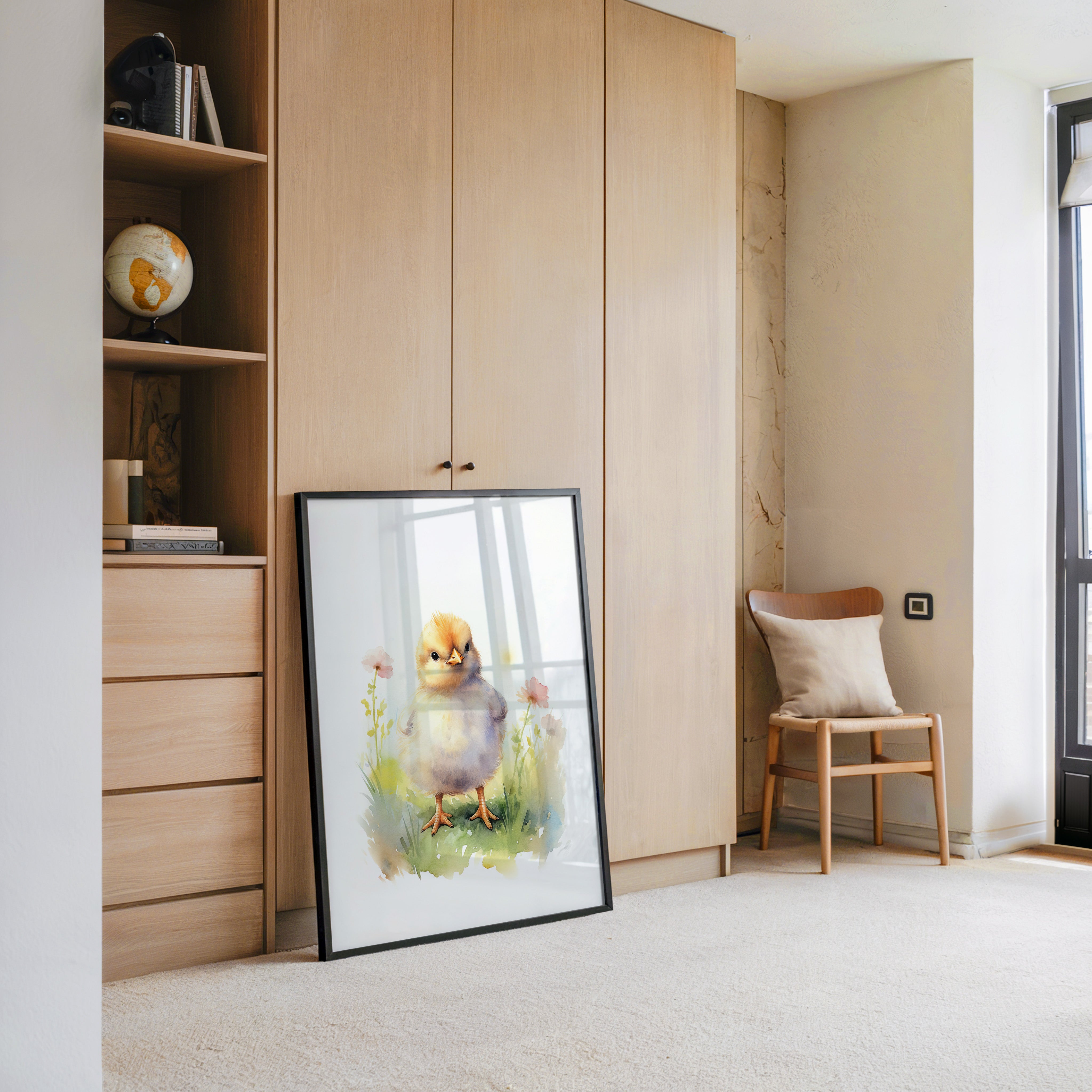 Küken Wiese Aquarelloptik