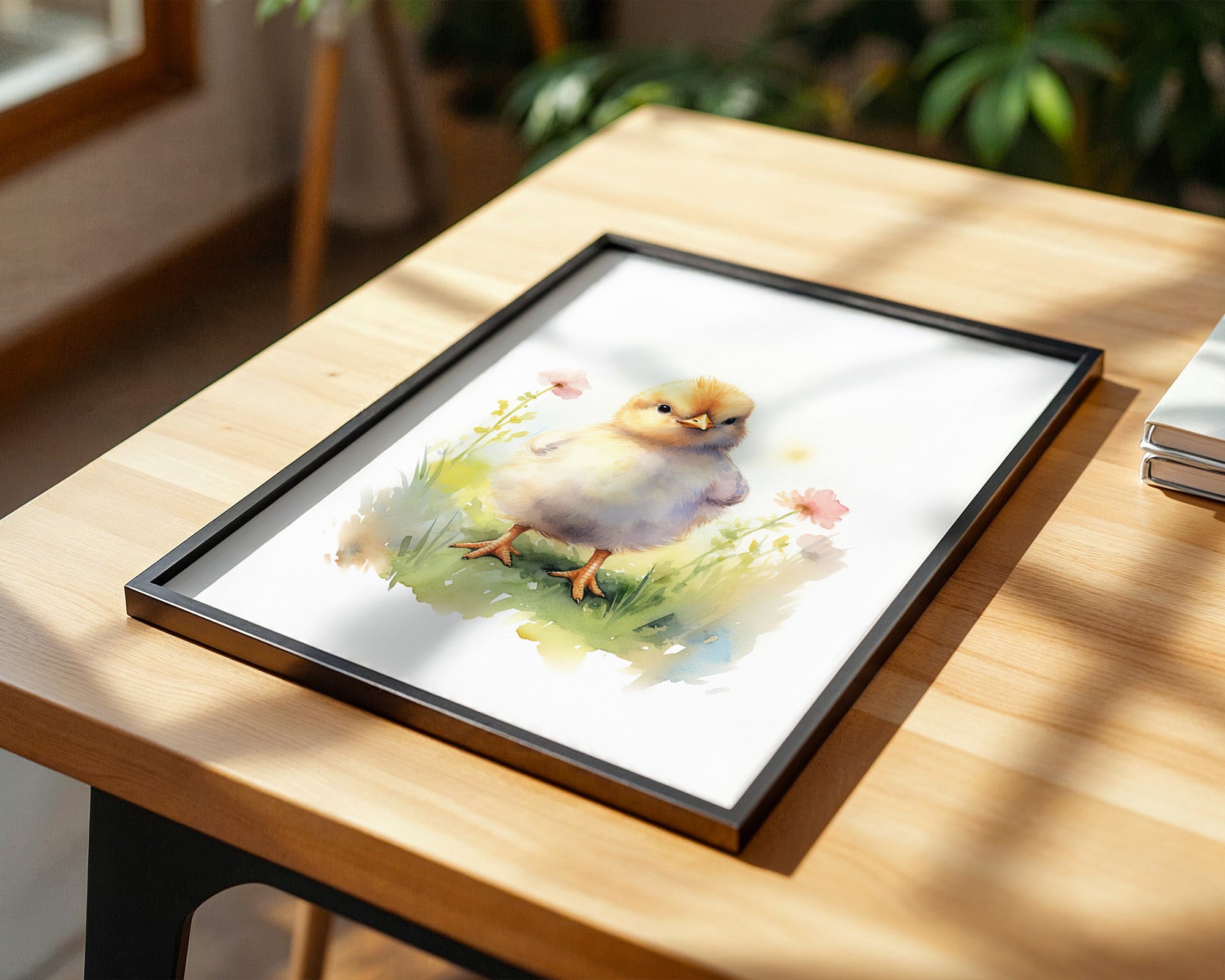 Küken Wiese Aquarelloptik