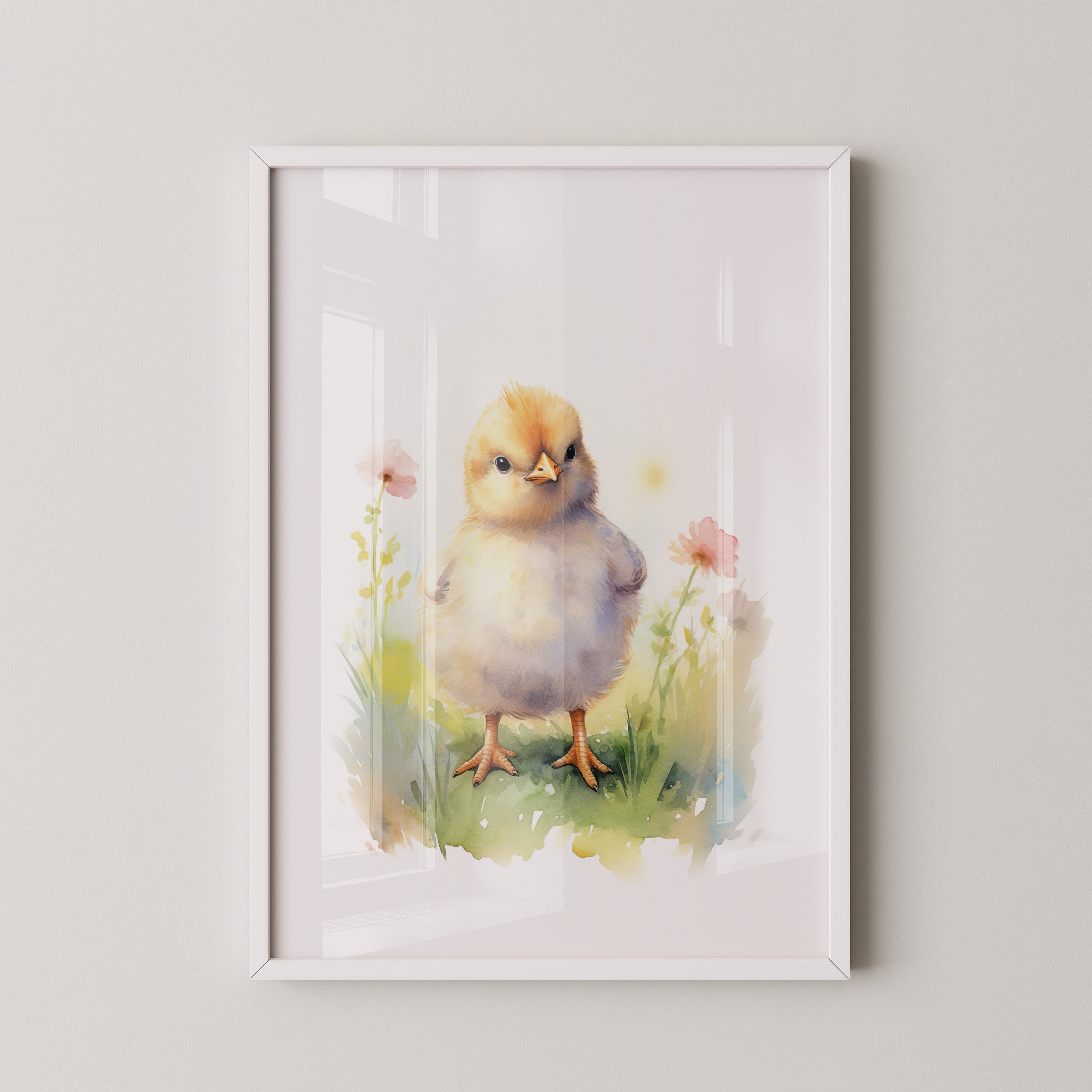 Küken Wiese Aquarelloptik