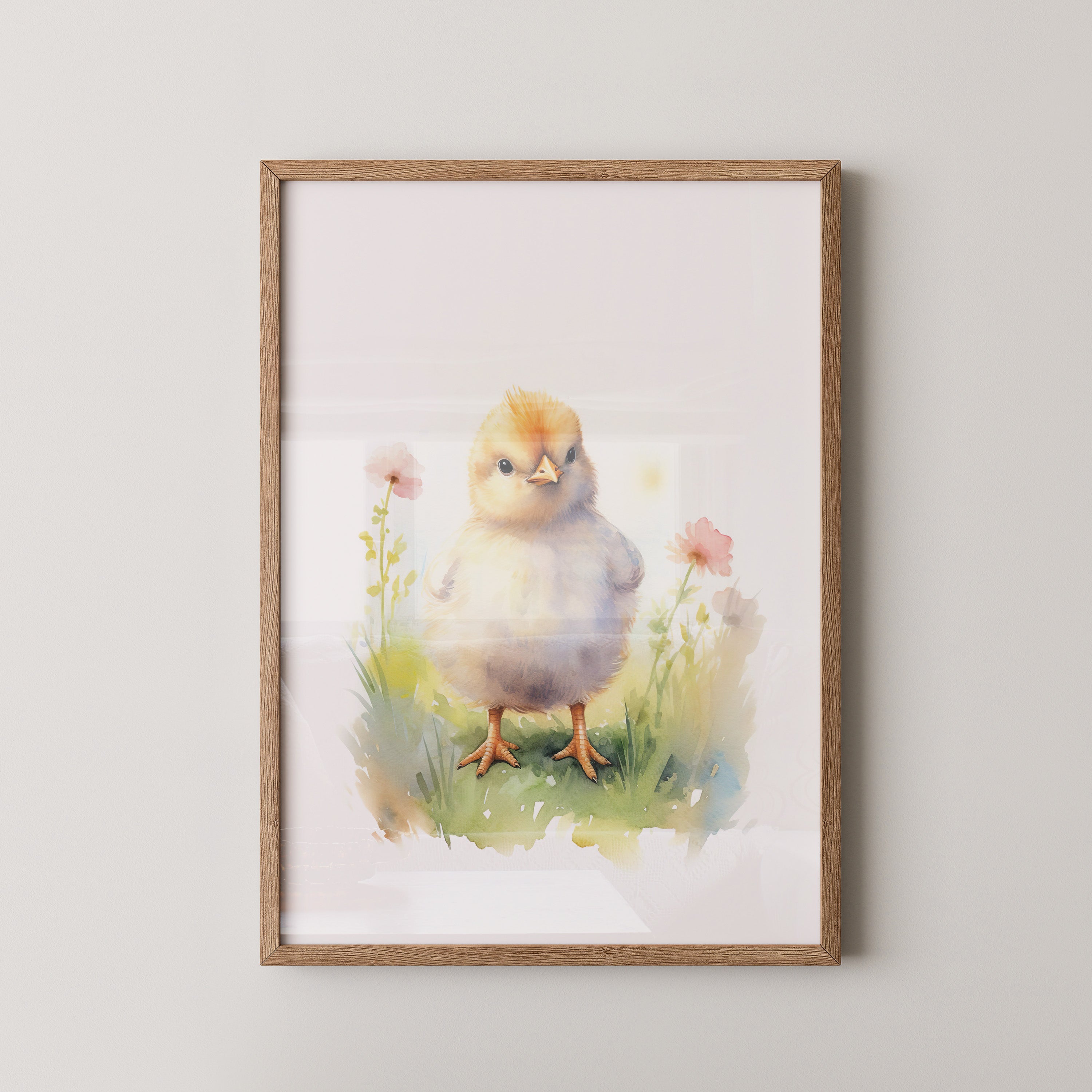 Küken Wiese Aquarelloptik