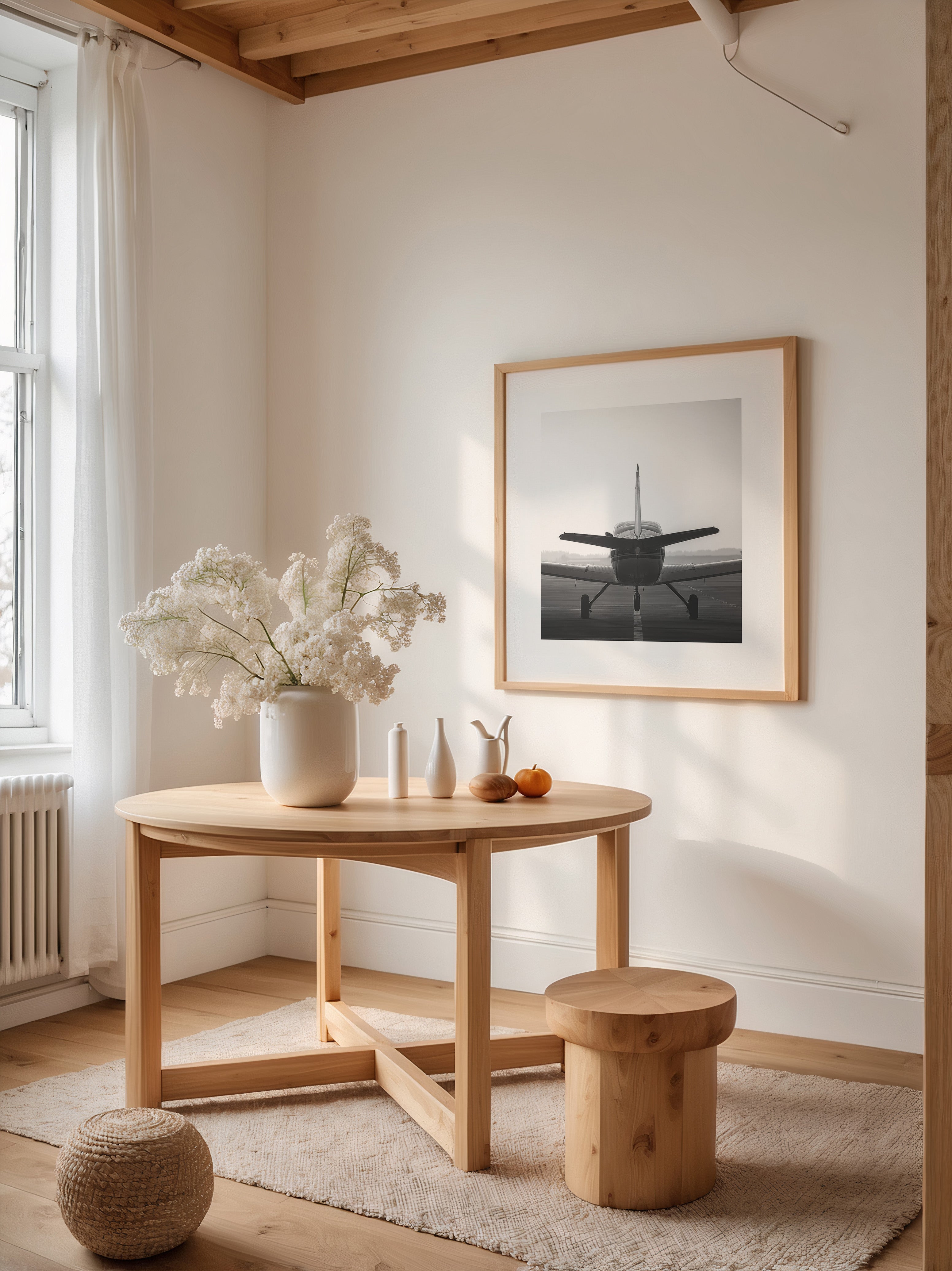 Flugzeugheck Schwarzweiß