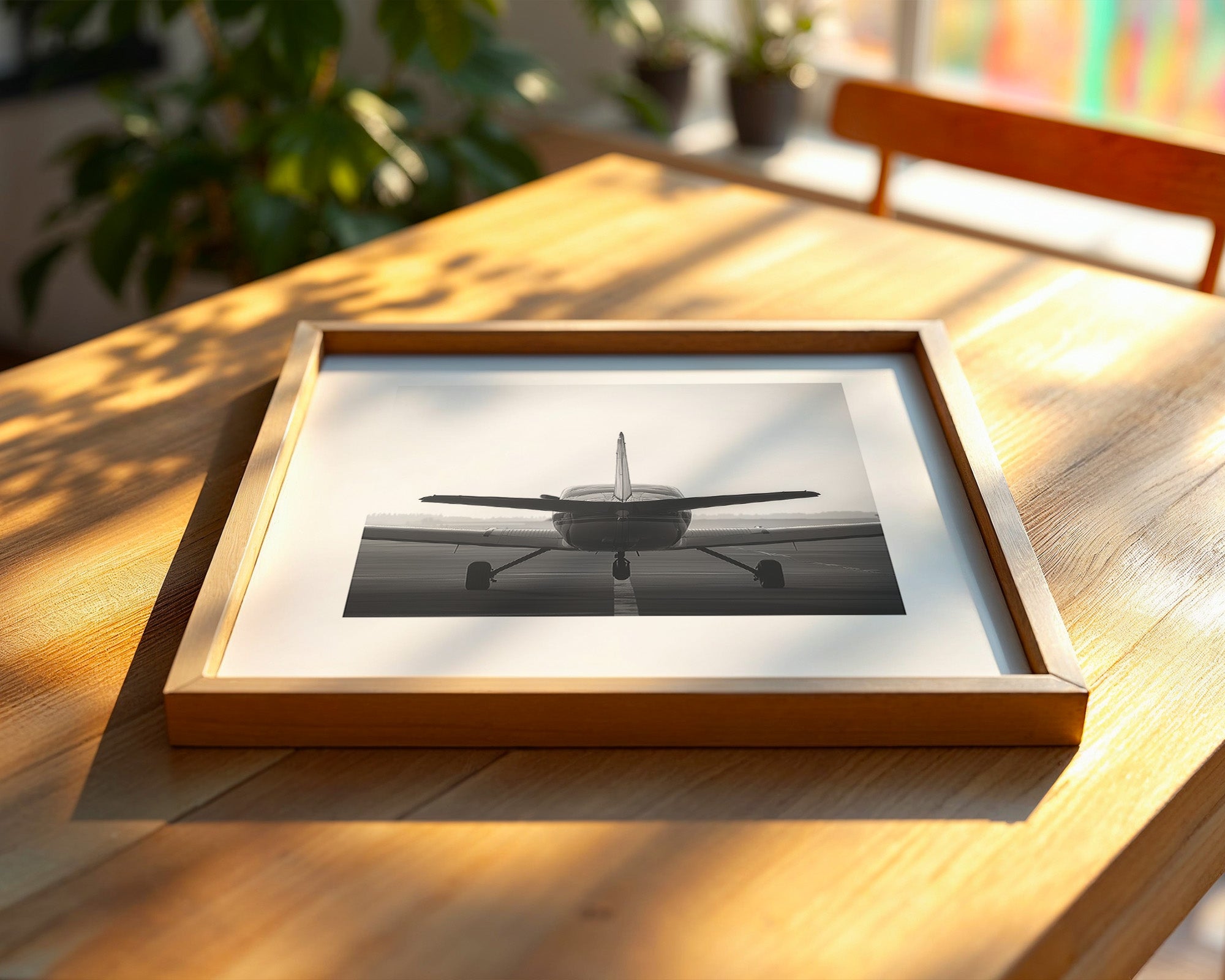 Flugzeugheck Schwarzweiß