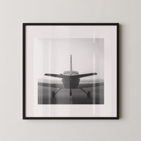 Flugzeugheck Schwarzweiß