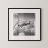 Flugzeug Wolken Schwarzweiß