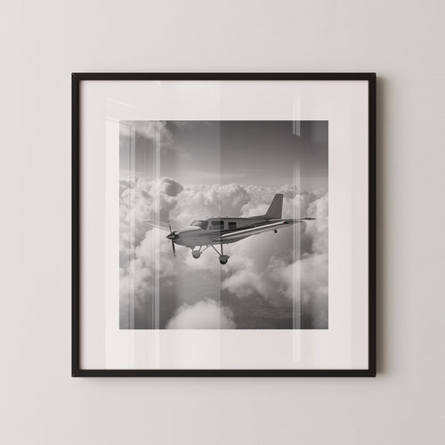 Flugzeug Wolken Schwarzweiß