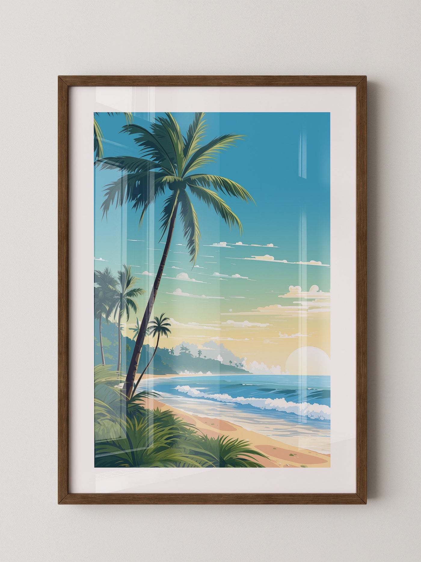 Strand Sonnenaufgang Pastellkunst