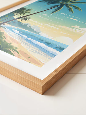 Strand Sonnenaufgang Pastellkunst