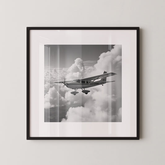 Flugzeug Wolken Schwarzweiß