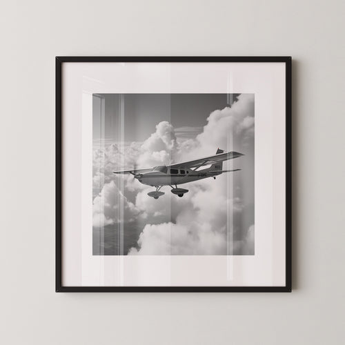 Flugzeug Wolken Schwarzweiß