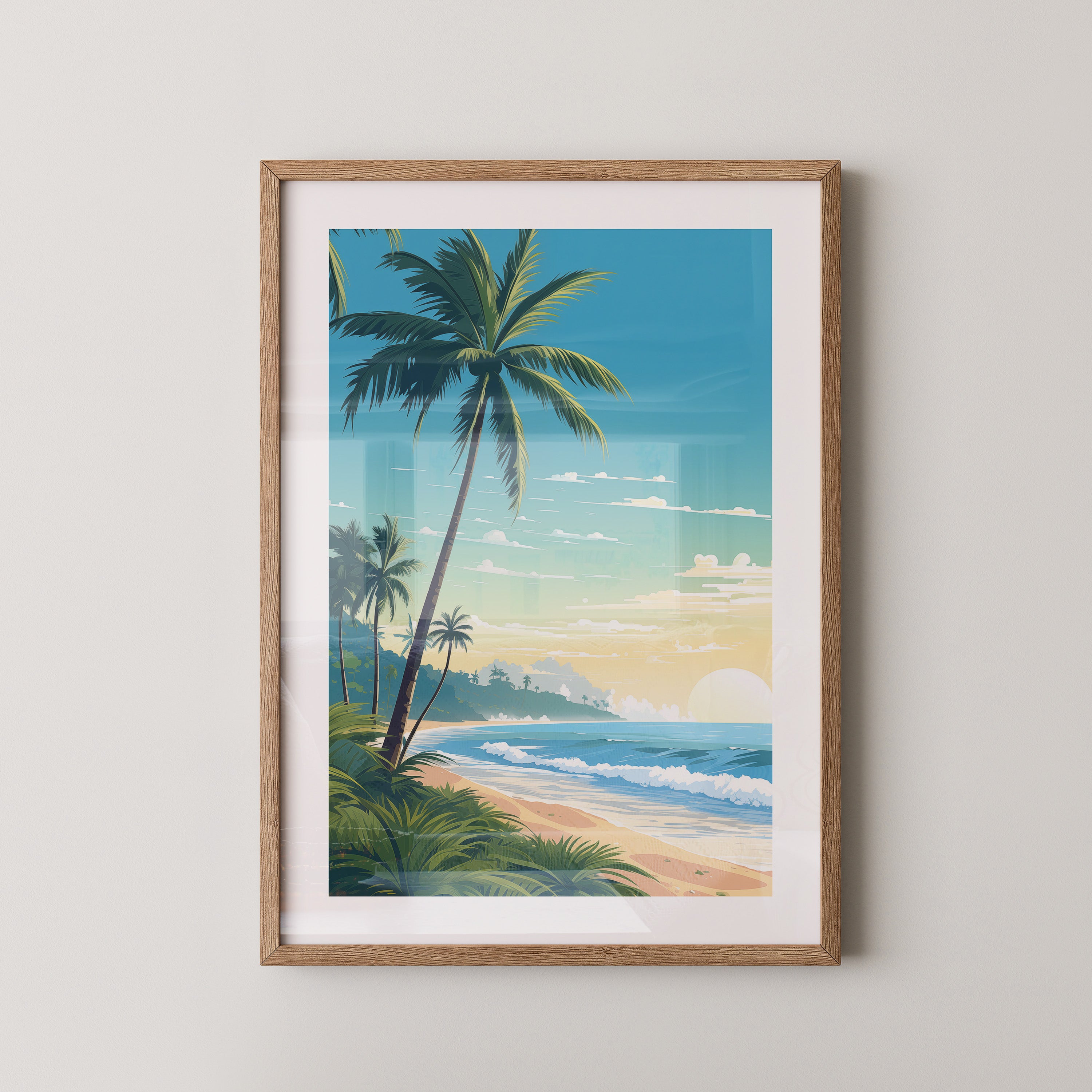 Strand Sonnenaufgang Pastellkunst