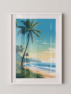 Strand Sonnenaufgang Pastellkunst