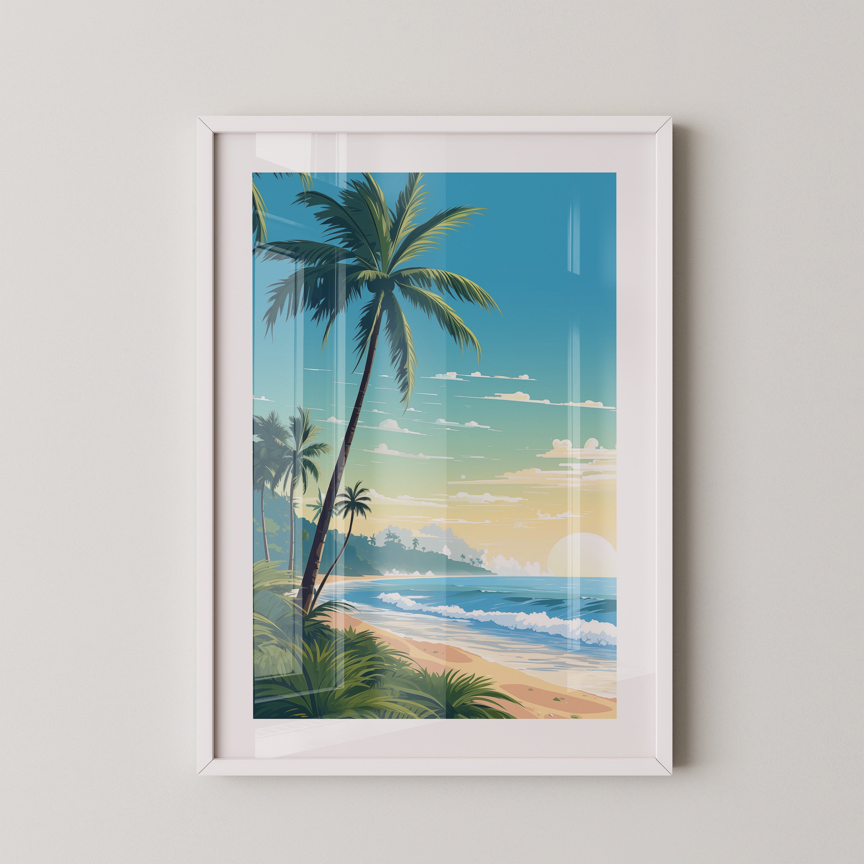 Strand Sonnenaufgang Pastellkunst