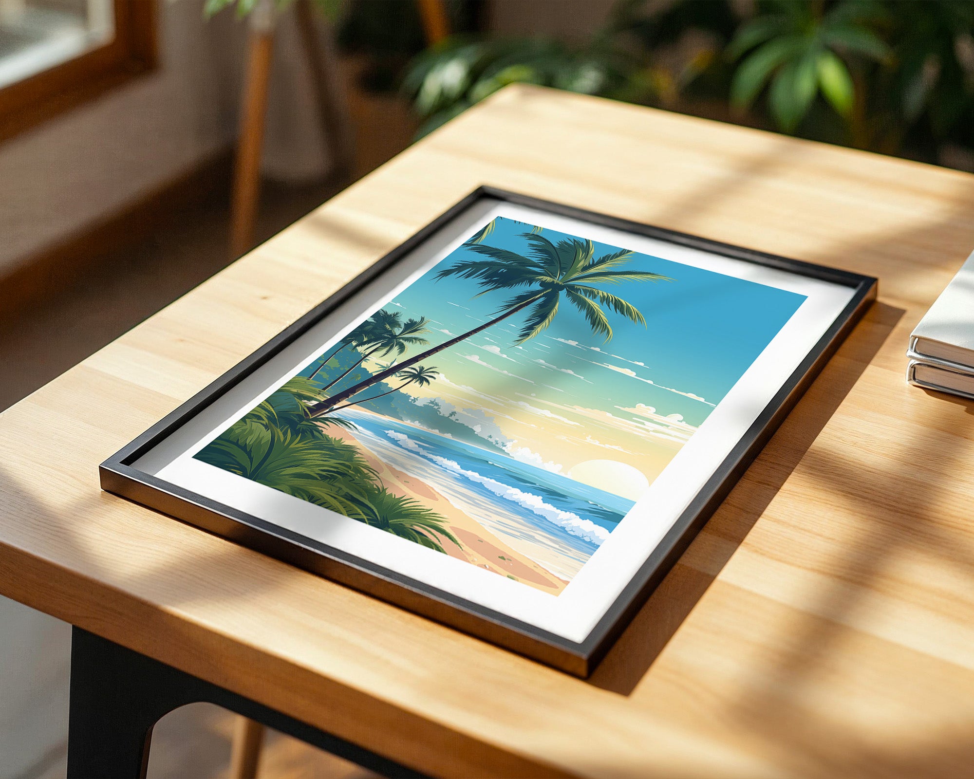 Strand Sonnenaufgang Pastellkunst