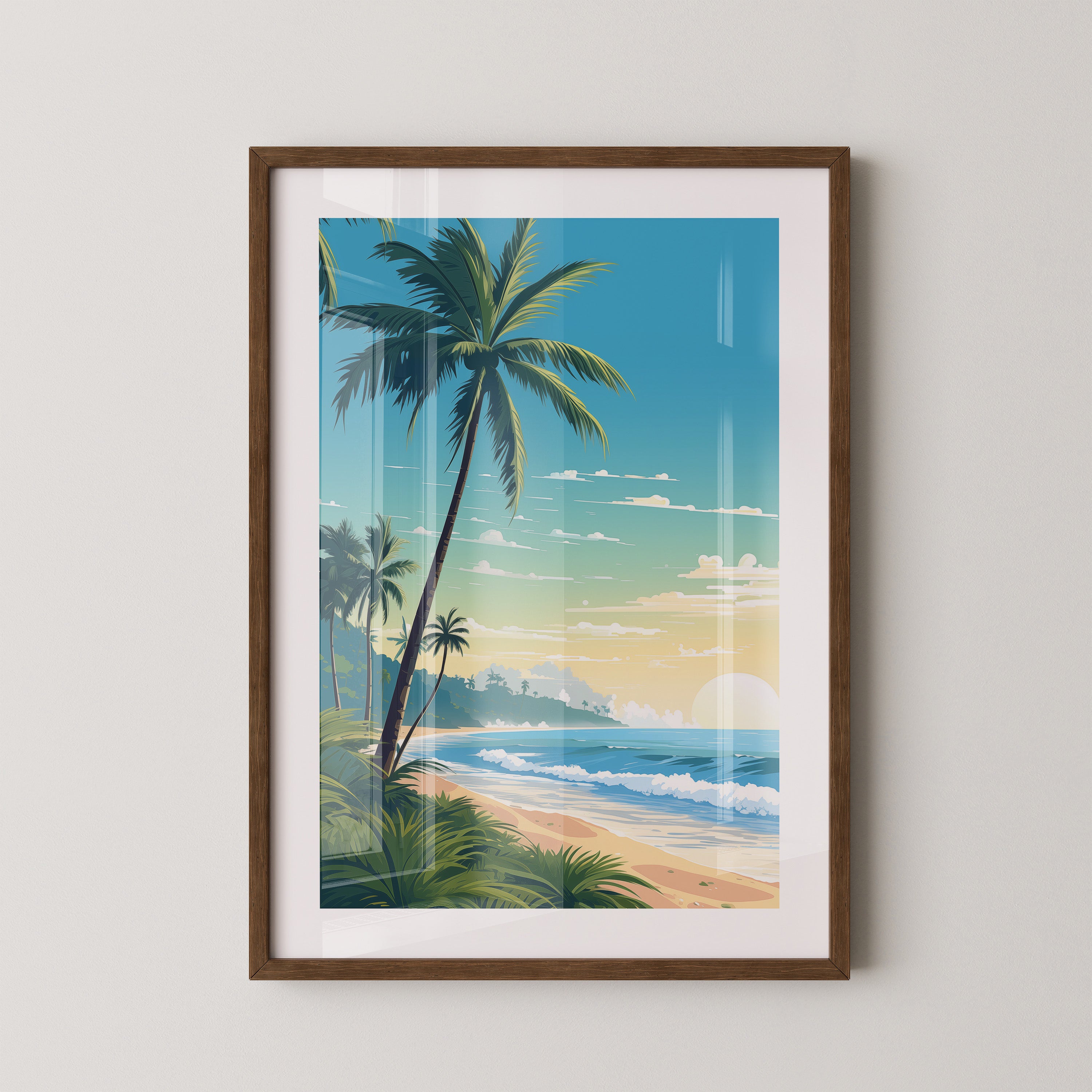 Strand Sonnenaufgang Pastellkunst