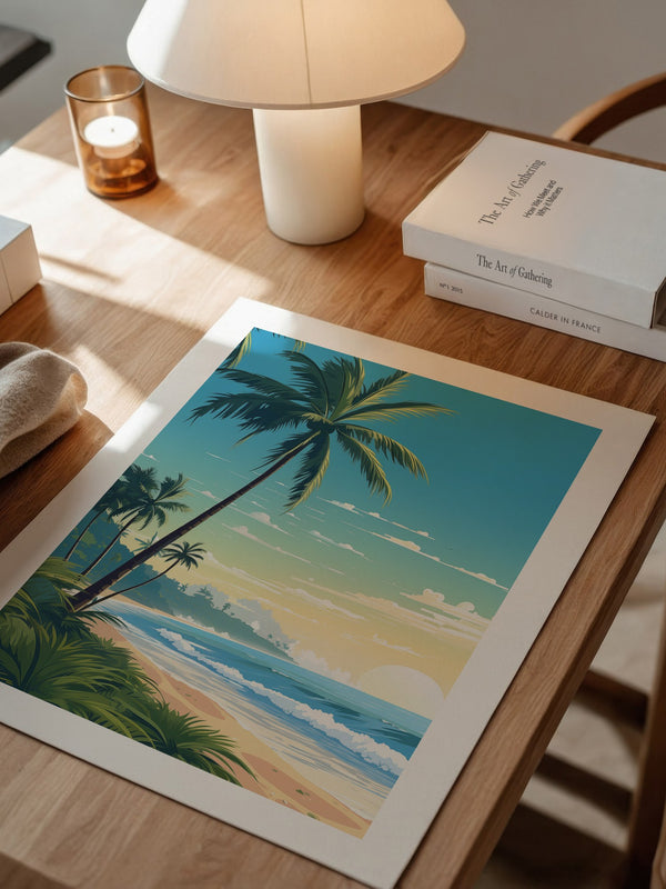 Strand Sonnenaufgang Pastellkunst