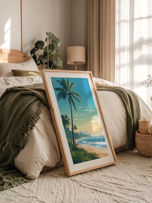 Strand Sonnenaufgang Pastellkunst