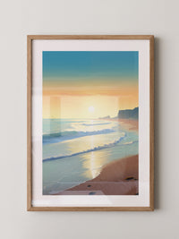 Strand Sonnenuntergang Pastellfarben