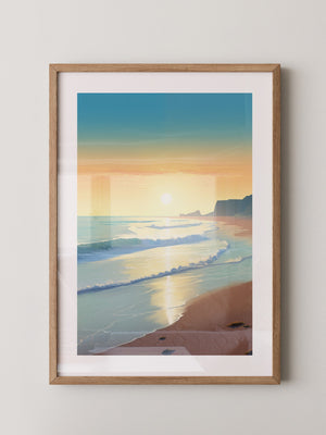 Strand Sonnenuntergang Pastellfarben