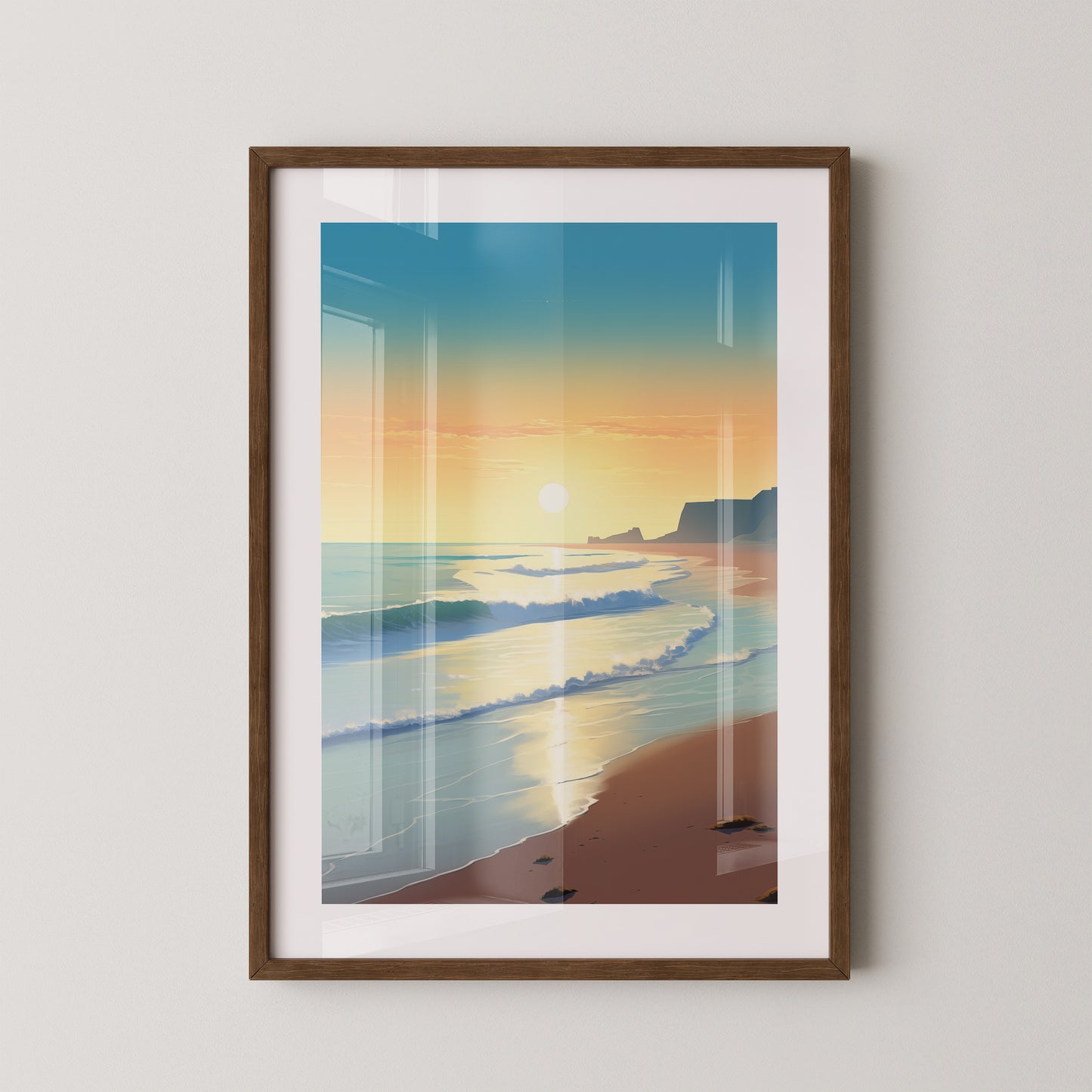 Strand Sonnenuntergang Pastellfarben