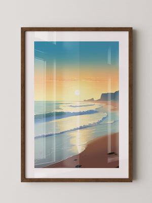 Strand Sonnenuntergang Pastellfarben