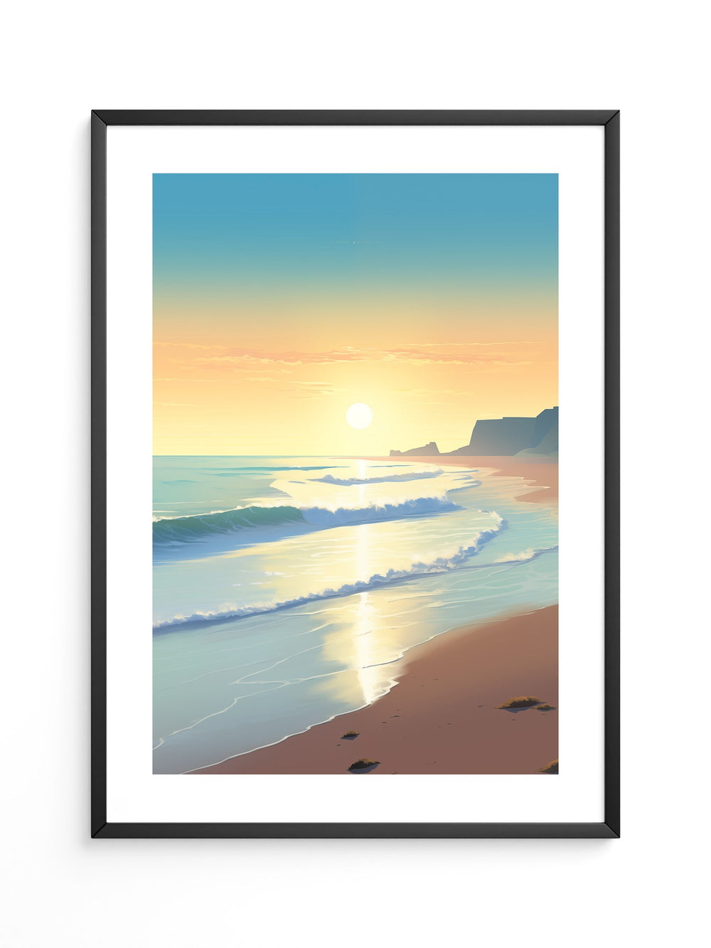 Strand Sonnenuntergang Pastellfarben