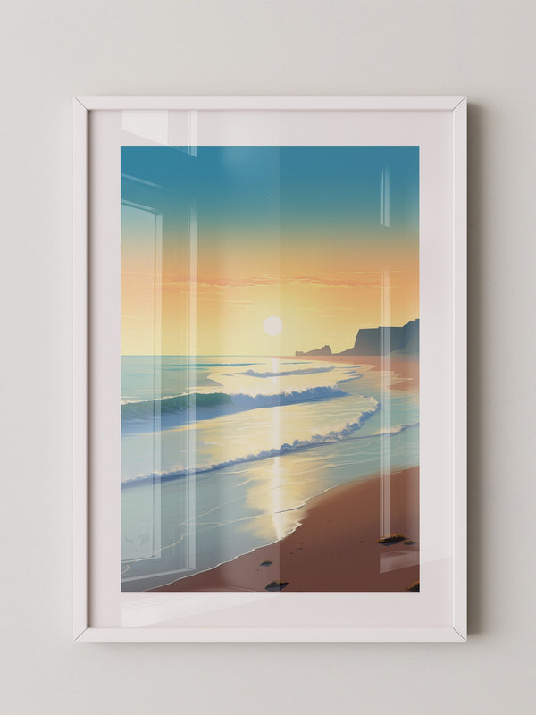 Strand Sonnenuntergang Pastellfarben