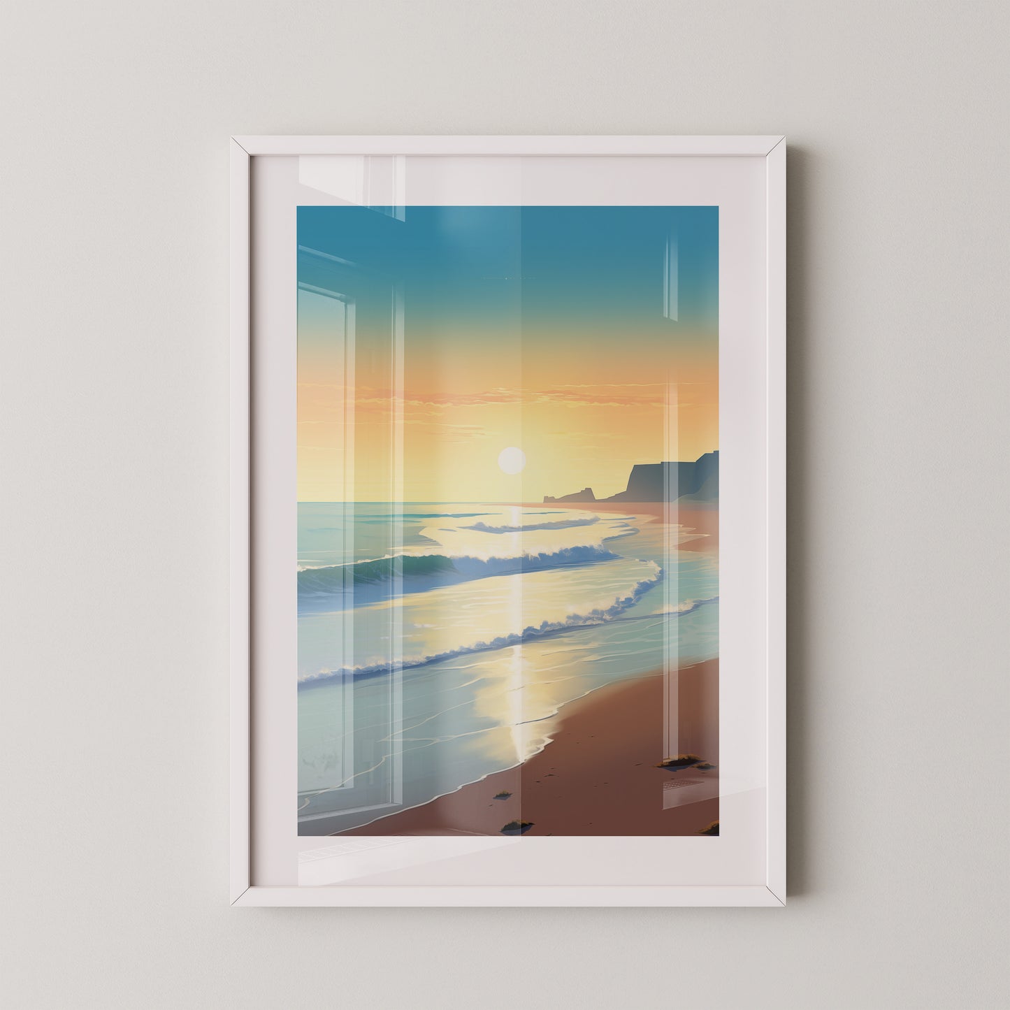 Strand Sonnenuntergang Pastellfarben
