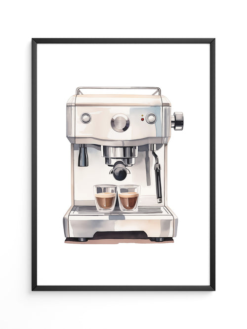 Espressomaschine Aquarellstil