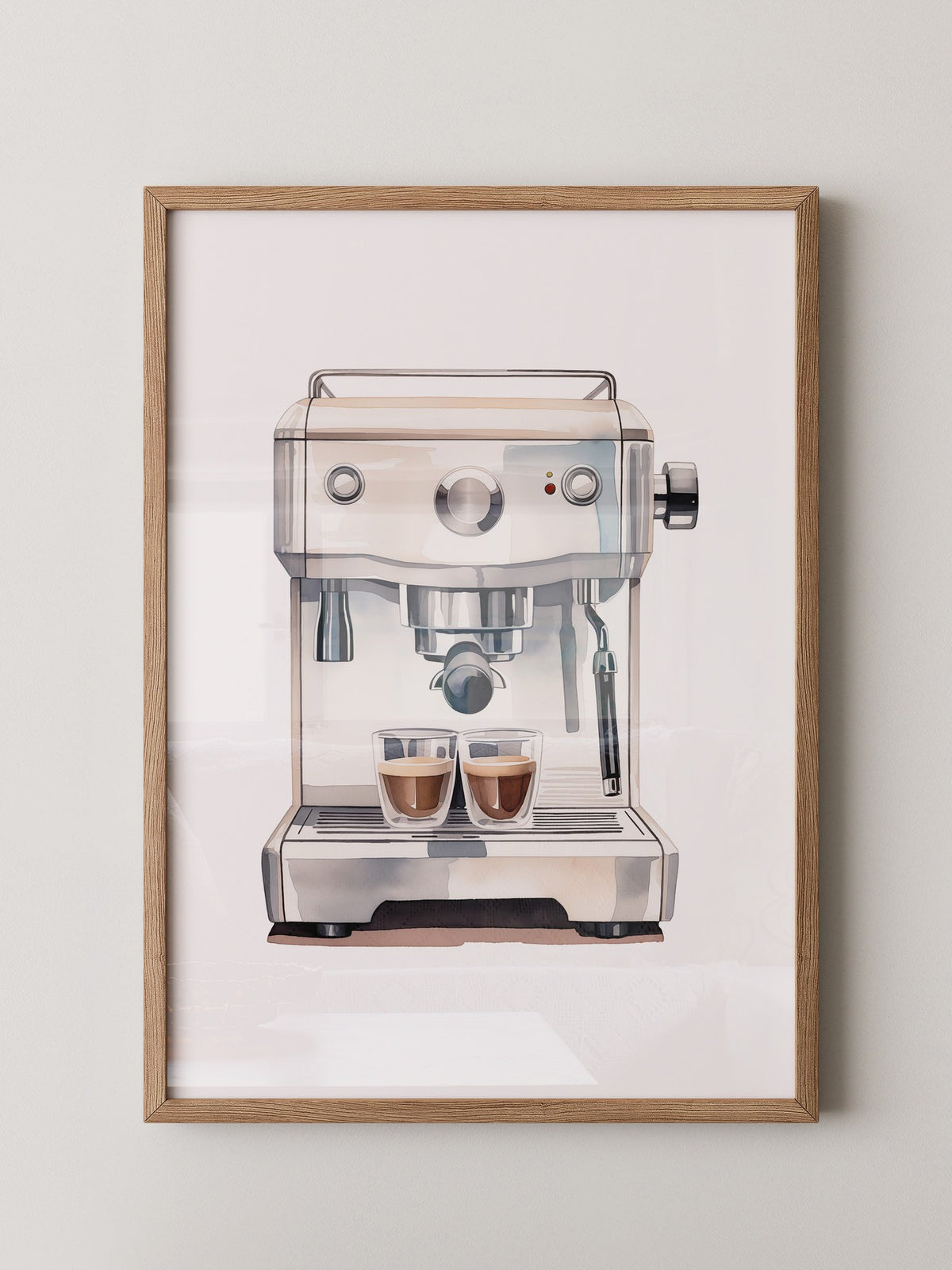 Espressomaschine Aquarellstil