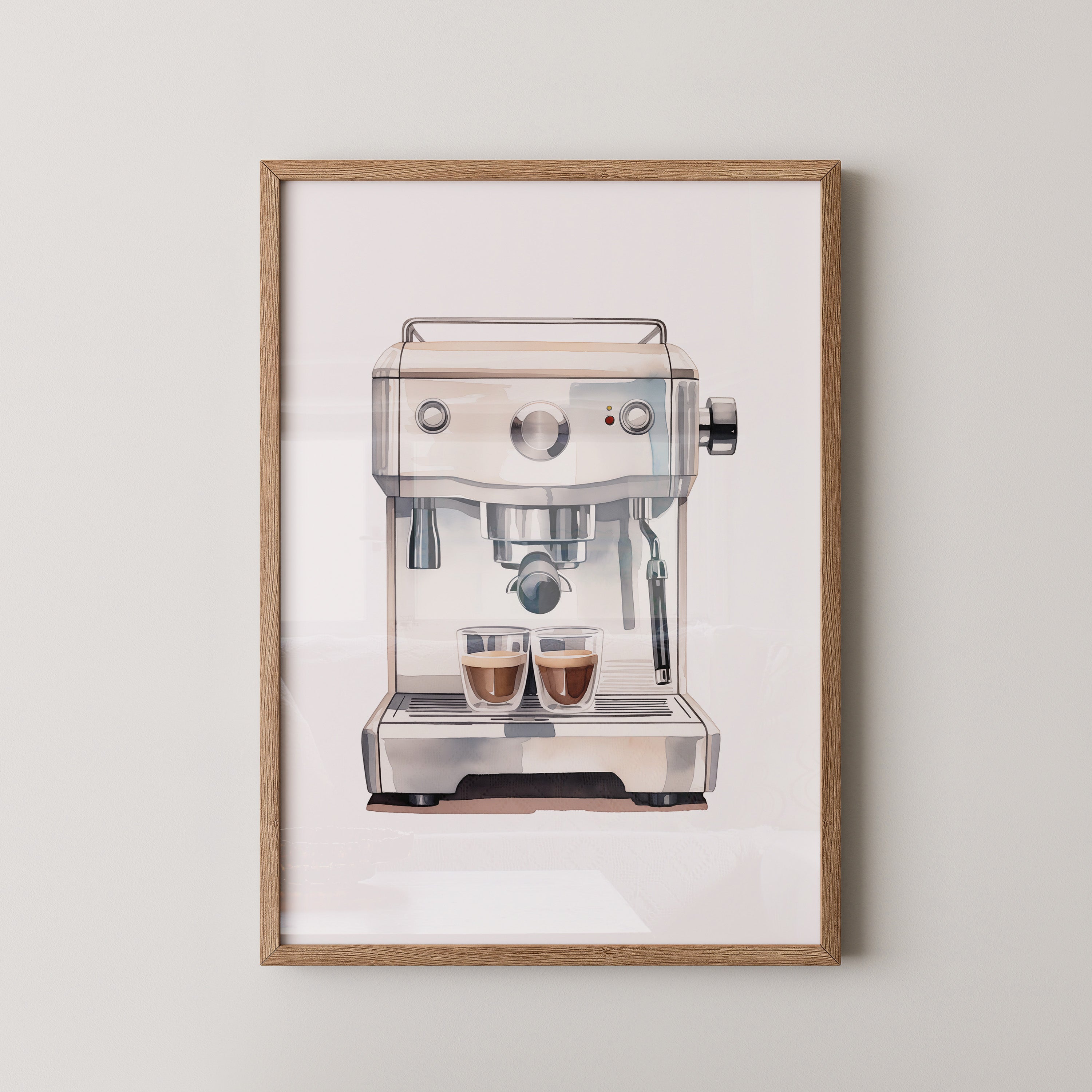 Espressomaschine Aquarellstil