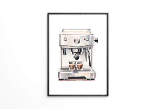 Espressomaschine Aquarellstil