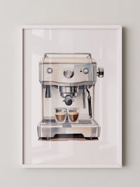 Espressomaschine Aquarellstil
