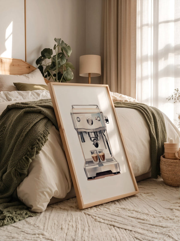 Espressomaschine Aquarellstil