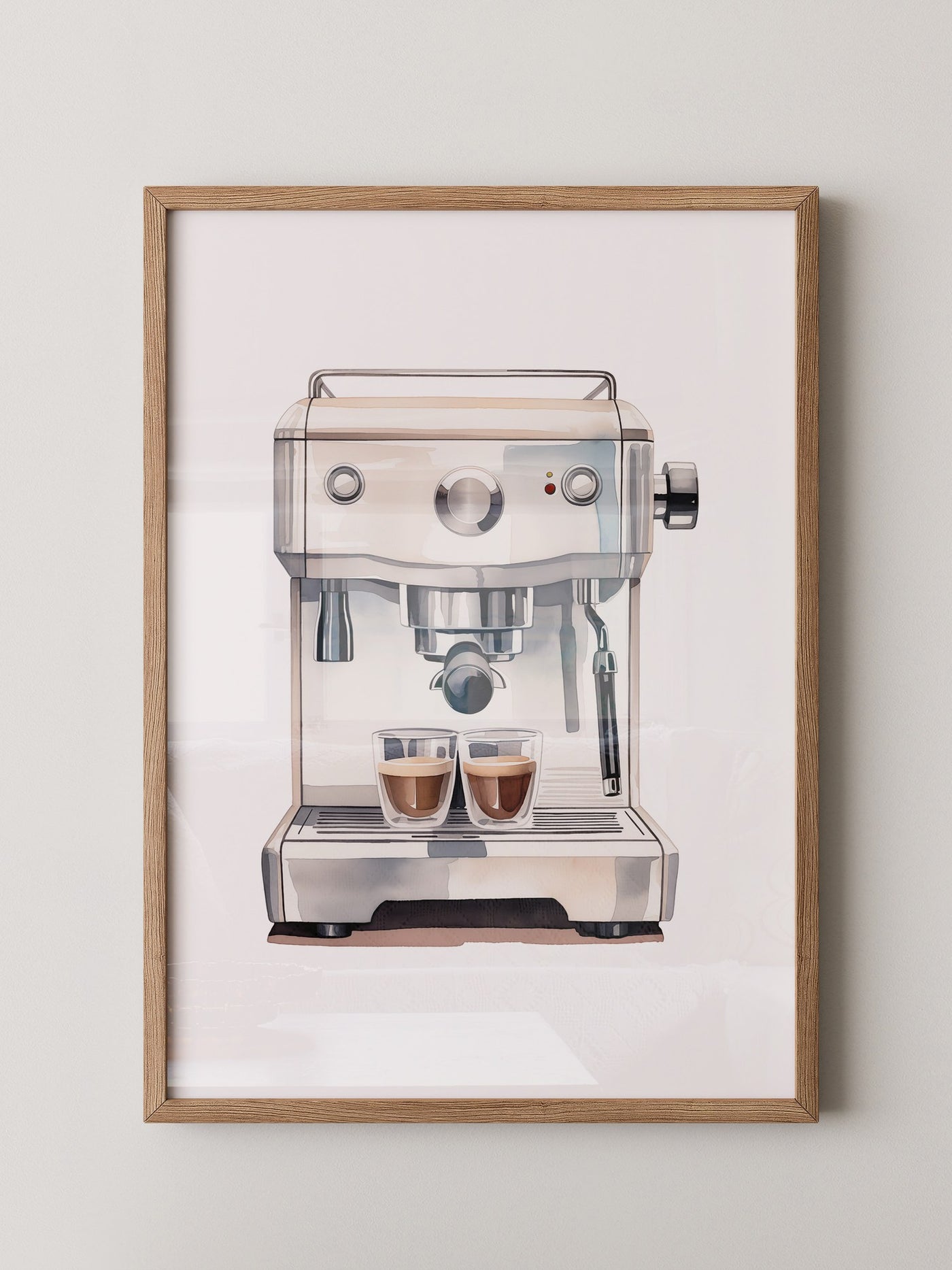 Espressomaschine Aquarellstil