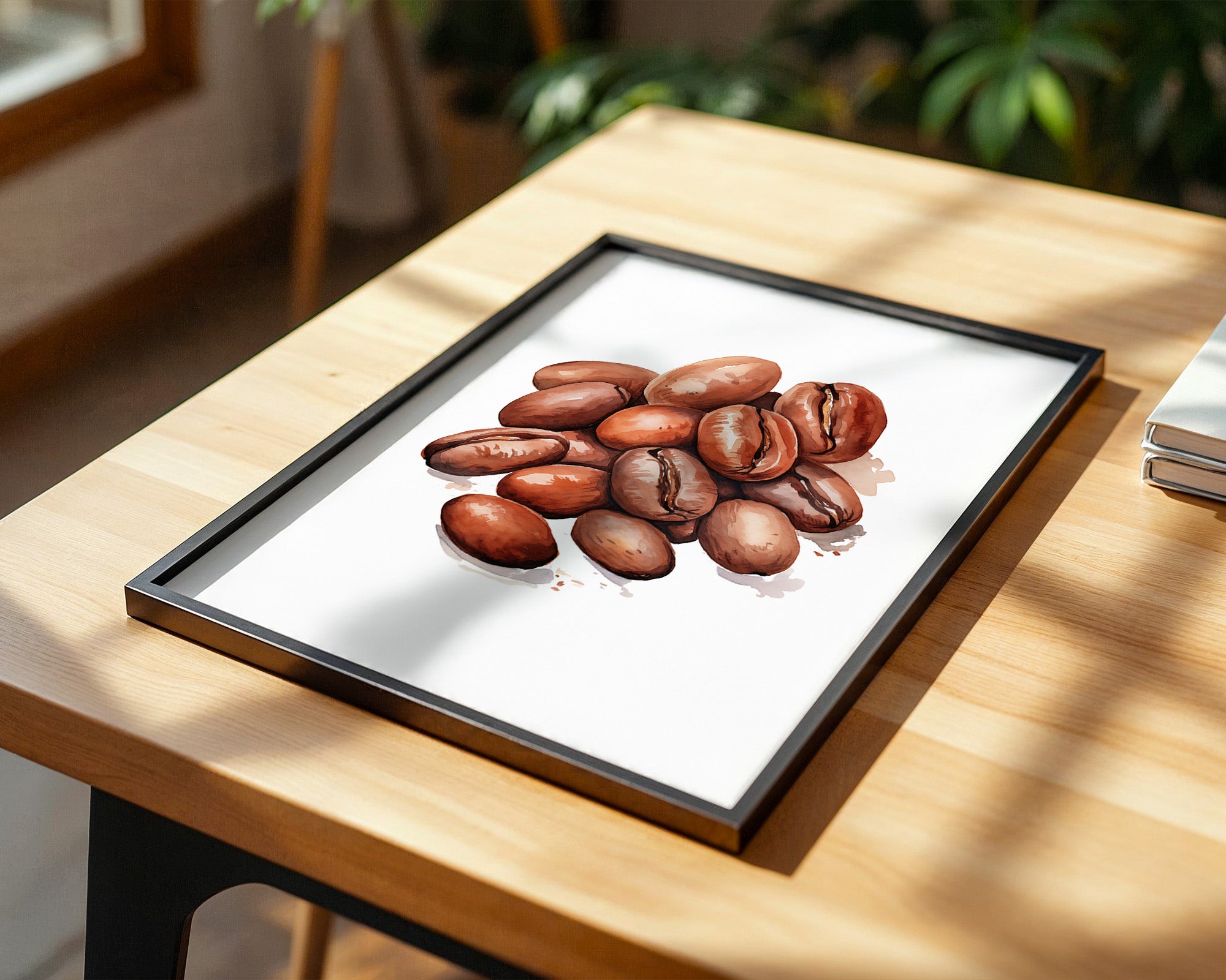 Kaffeebohnen Aquarell Braun