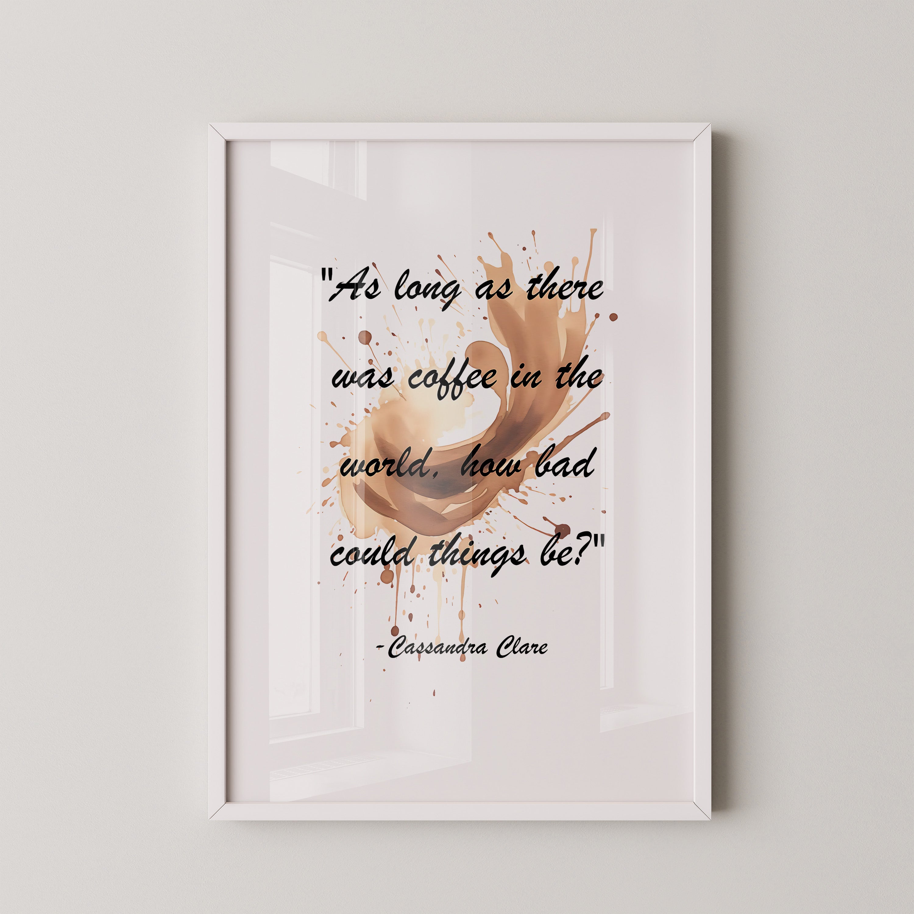 Kaffee Spritzer Zitat Kunst