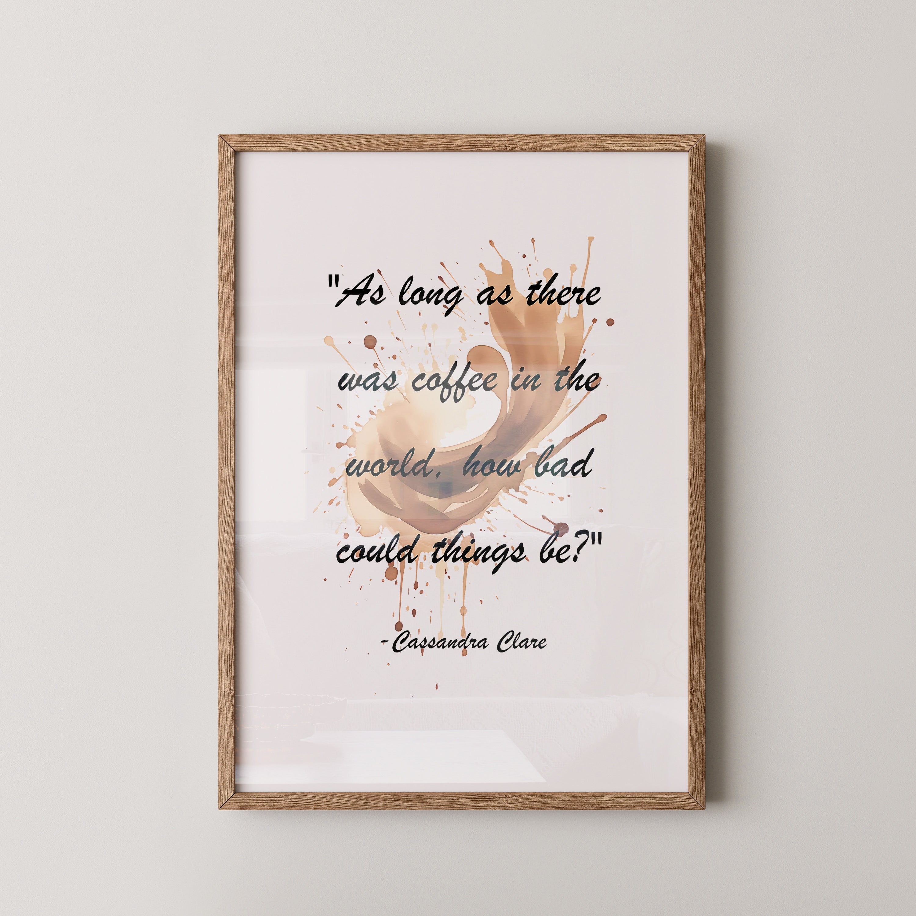 Kaffee Spritzer Zitat Kunst