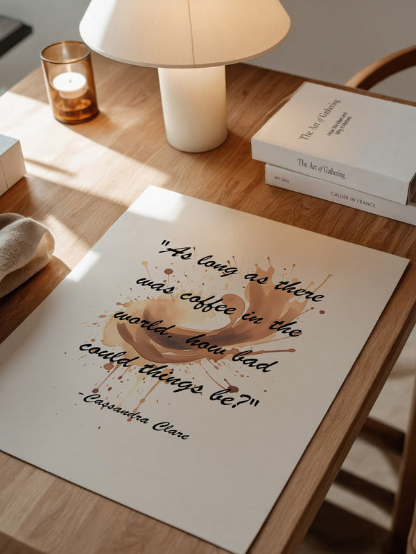 Kaffee Spritzer Zitat Kunst