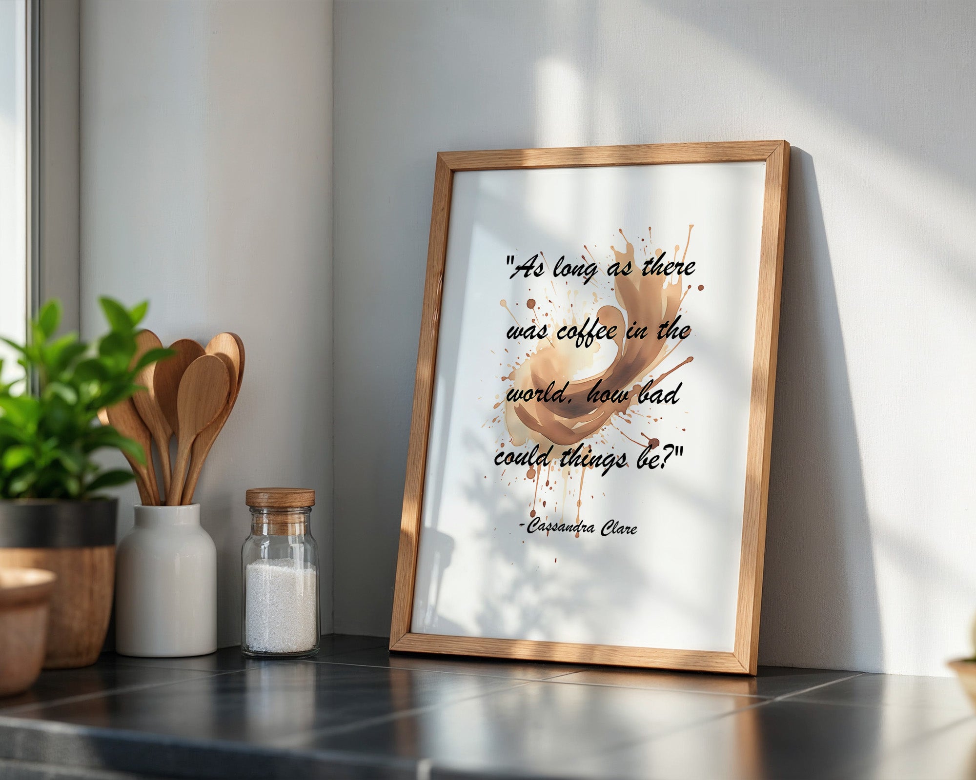 Kaffee Spritzer Zitat Kunst